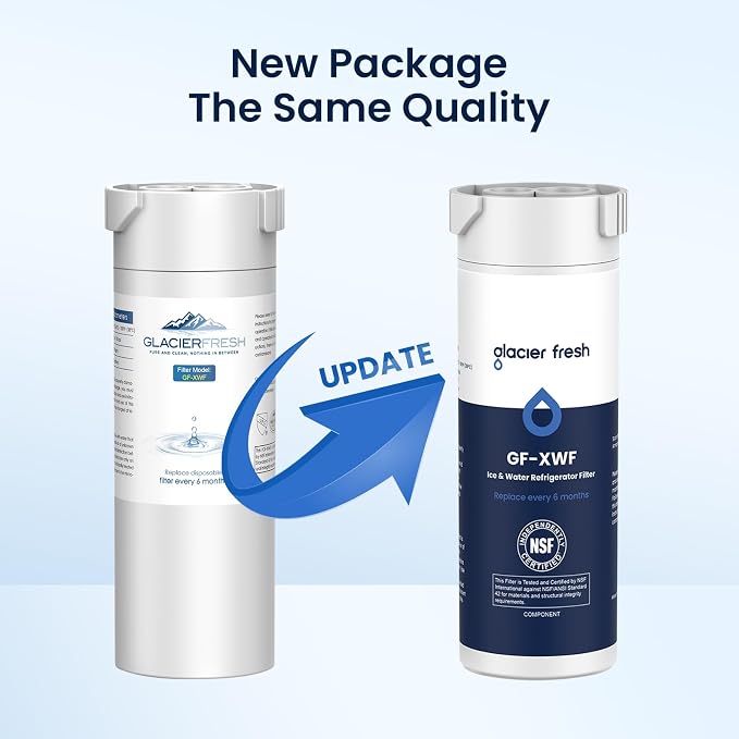 GLACIER FRESH XWF Replacement for GE XWF Refrigerator Water Filter Pack of 3 - Image 3