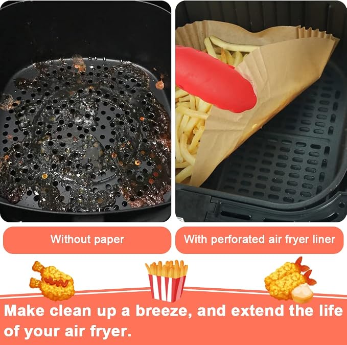 BYKITCHEN Square Air Fryer Liners - Image 5