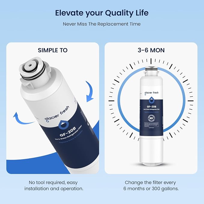 GLACIER FRESH Compatible with Samsung DA29-00020B Refrigerator Water Filter - Image 5