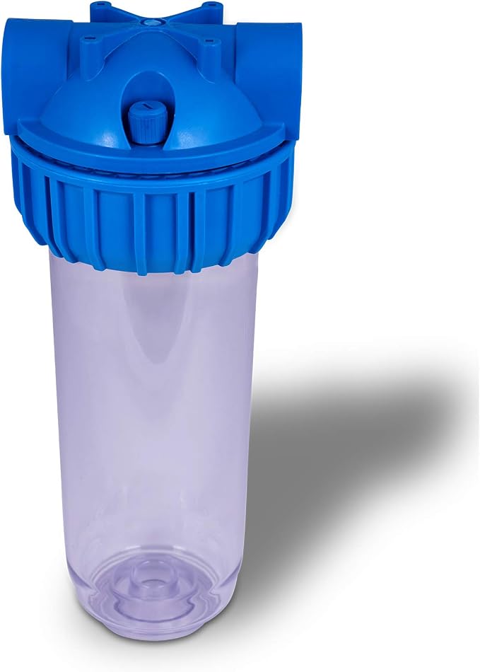 10 inch Transparent Standard Water Filter Housing, Presser Relief Button - Image 3