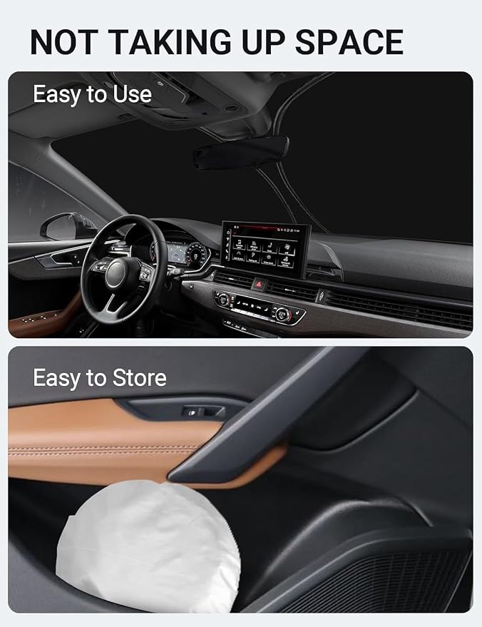 Proadsy 2026 Upgrade Front Windshield Sun Shade Foldable Sunshade Protector - Image 9