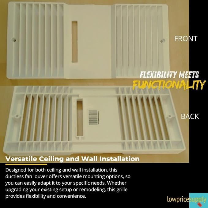 CA-90 Ductless Exhaust Fan, Louver/Grill Fan Cover - Image 4