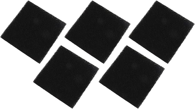 5 Pack Carbon Filter Sponge 13x13x1cm Black High Density Air Purification Pad by Unknown
