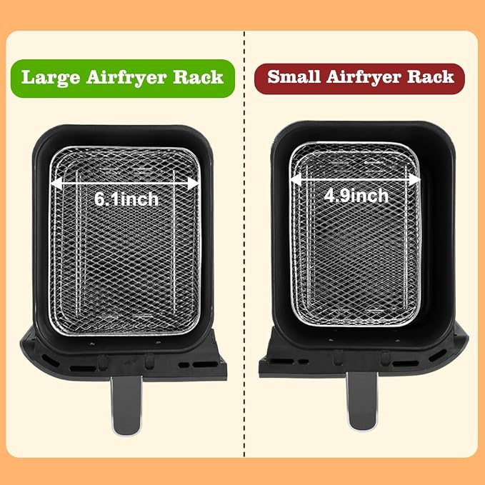 BYKITCHEN Air Fryer Rack for Ninja 8 QT DZ201/ SL201 DualZone Airfryer/Bella - Image 4