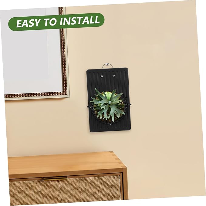 Black Plastic Wall Hanging Planter Board - Image 5