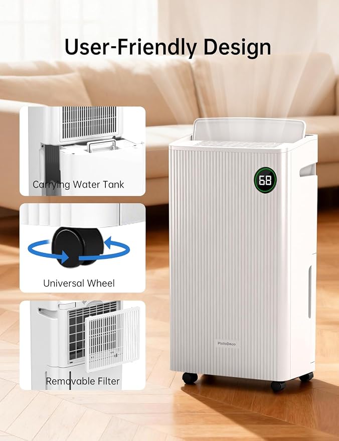4500 Sq.Ft Dehumidifier with Drain Hose Max 80 Pint, - Image 6