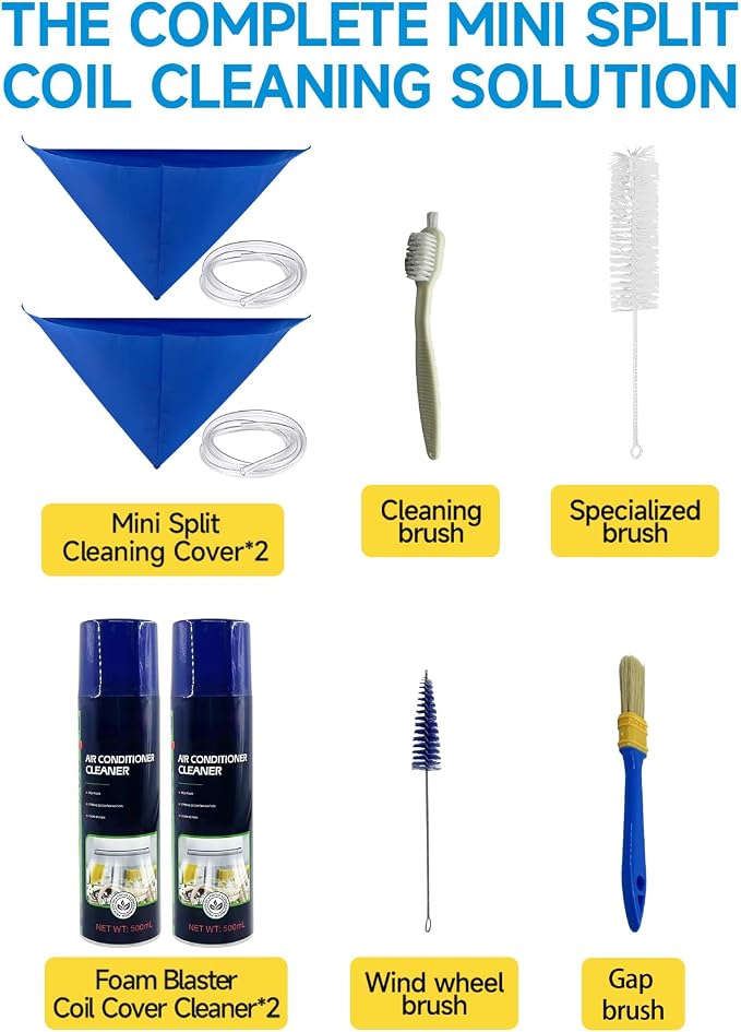 Mini Split Cleaning Kit for Air Conditioner, 2 Bottles of air Conditioner - Image 6