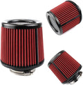 Premium Cone Air Filter, Clamp-on 2.5" Inlet Mesh Top Short Engine Replacement by AotoKoop