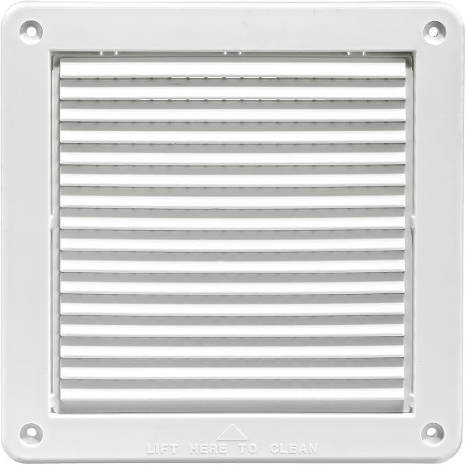 Lambro 606W-ML 6-In. White Plastic Fresh Air Intake Vent - Image 2
