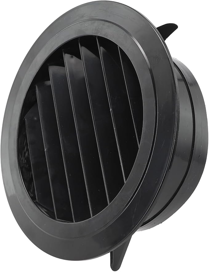 Black ABS Round Ventilation Grille Cover, Wall Ceiling Mount Diffuser - Image 5