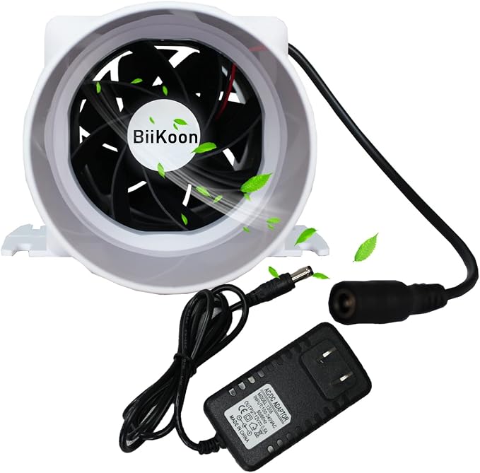 3 Inch 53 Cfm Inline Duct Ventilation Fan HVAC Exhaust Intake Fans 12V 10W Vent by Unknown
