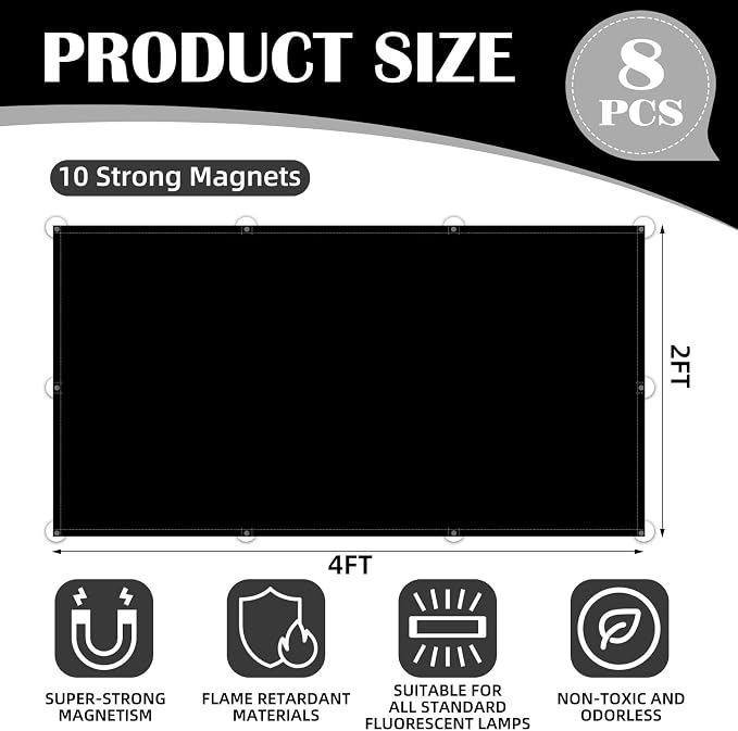 ANGSYLTH 8 Pcs Fluorescent Light Covers - Image 2