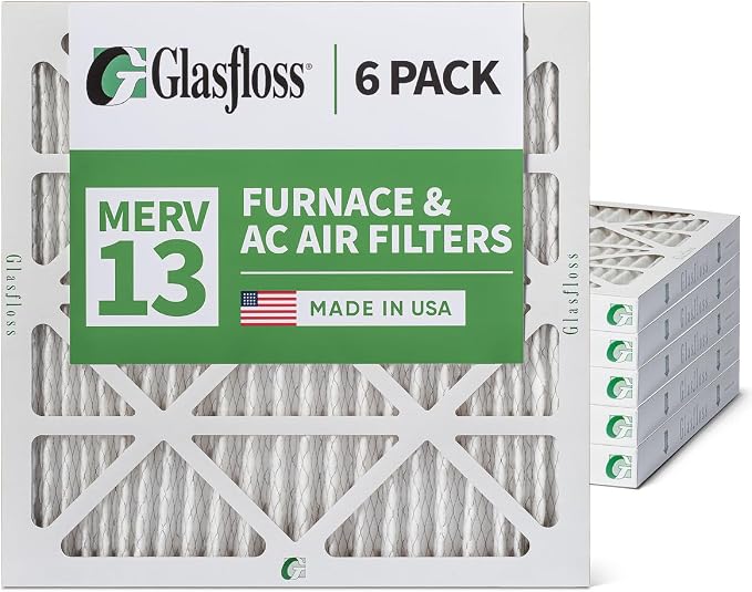 Glasfloss 25x25x2 MERV 13 AC & Furnace 2" Depth Air Filters. Box of 6. Actual - Image 5