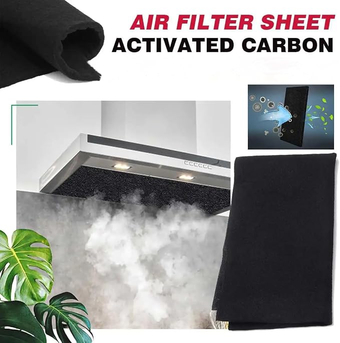 48 x 16 Inch Cut-to-Fit Activated Carbon Fabric Filter Sheet Charcoal Air Vent - Image 7