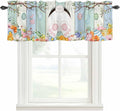 Easter Curtain Valances for Windows, Kitchen Valance Window Treatment, Spring by Unknown