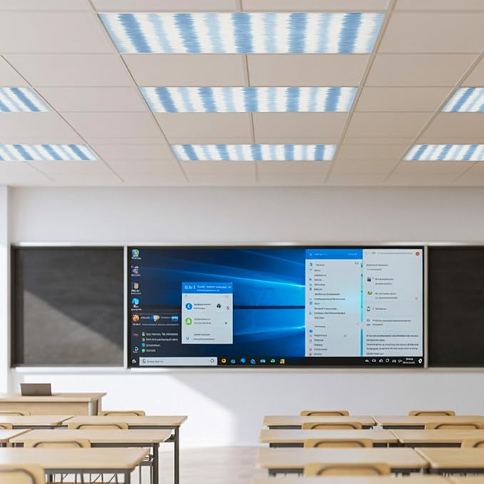 Fluorescent Light Covers for Drop Ceiling Vertical Halation Blue White Striped - Image 3