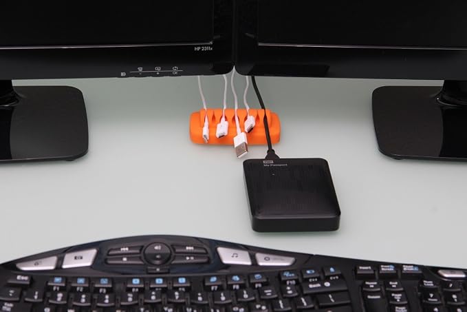 Heaviest Cable Organizer on The Market! Compact and Weighted Desktop Cord - Image 2