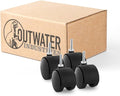 2" Wheel Diameter | Black Nylon Swivel Hooded Samson Twin Wheel Caster | 1/4-20 by OutwaterIndustries