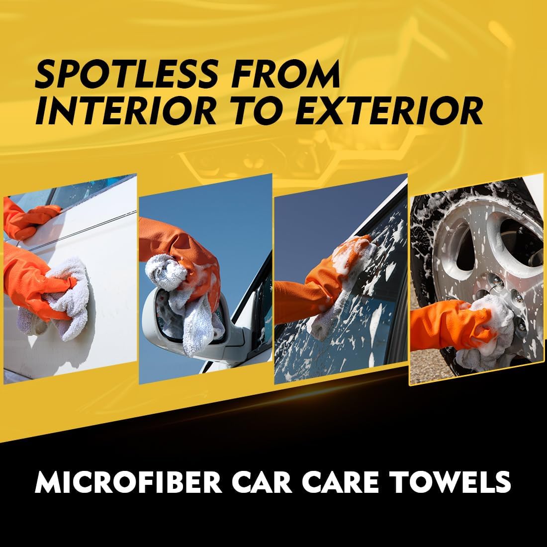 HOMEXCEL White Microfiber Cleaning Cloth 150 Pack, 12.5 x 12.5 inch Microfiber Towels for Car Washing Cleaning Rags for Car, Kitchen, and Window