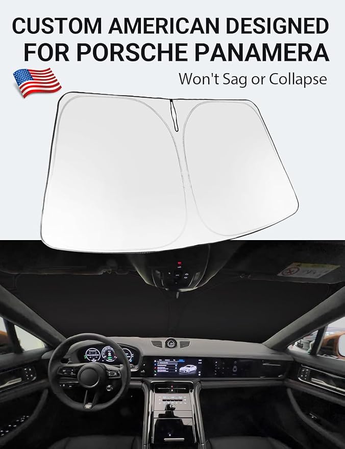 Proadsy 2026 Upgrade Windshield Sun Shade Custom Fit 2017-2025 2026 Porsche - Image 2