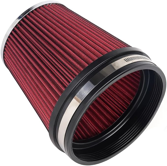 6" 152 mm High Flow Inlet Air Filter, Air Intake Cone Filter Replacement by MUGERACING