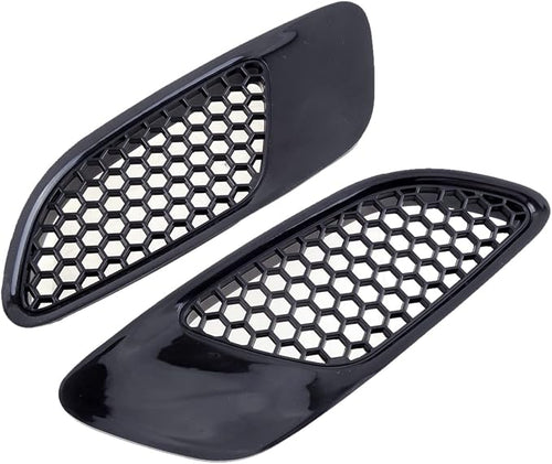 1 Pair Car Front Bonnet Hood Vent Air Intake Cover Glossy Black, by Unknown