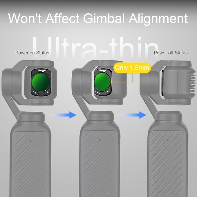 Haoge Magnetic Filter Set for DJI Osmo Pocket 3, Includes 1/4 Black Mist Filter - Image 3