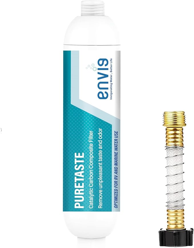 Envig Puretaste Catalytic Carbon KDF Inline RV Filter, Chloramine, Hydrogen by Envig