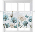 Blue Tulips Kitchen Curtains 24 Inch Length, Small Window Curtains Tab Top by Unknown