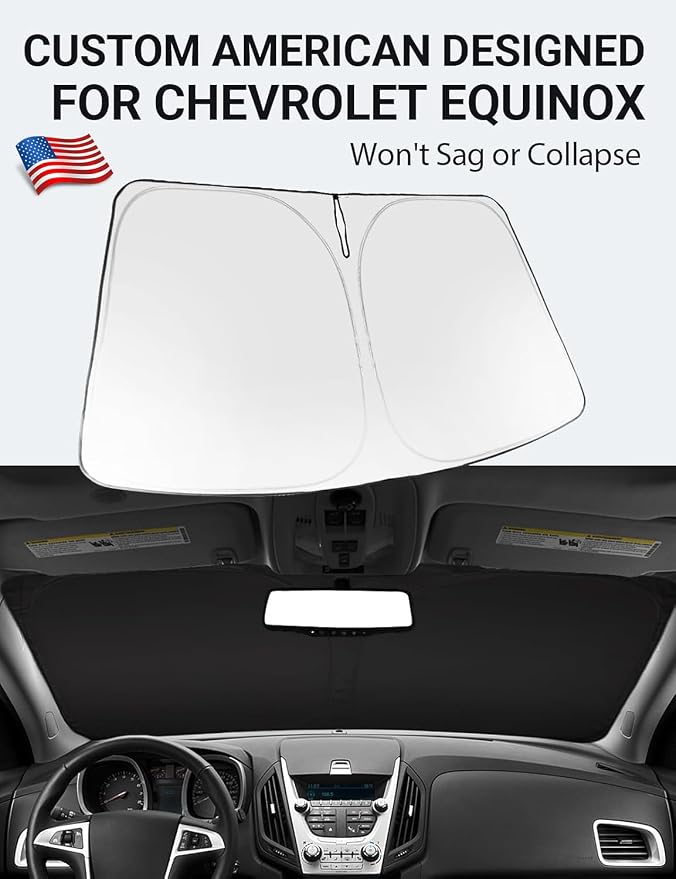 Proadsy 2026 Upgrade Windshield Sun Shade Custom Fit 2010-2017 Equinox Foldable - Image 2