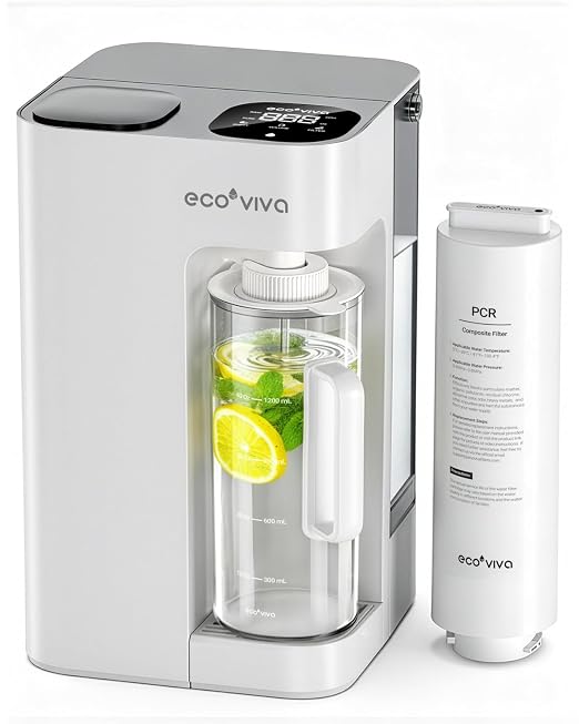 Ecoviva Mate 3 Countertop Reverse Osmosis Water Filter, 8-Stage RO Water by Ecoviva