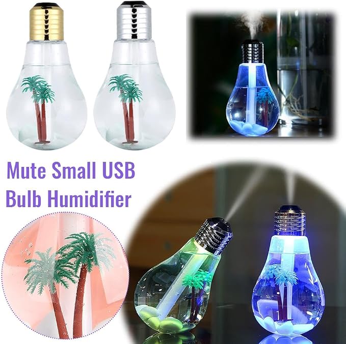 USB Air Humidifier Bulb with 7 Colors, Portable Bulb Ultrasonic Humidifier - Image 4
