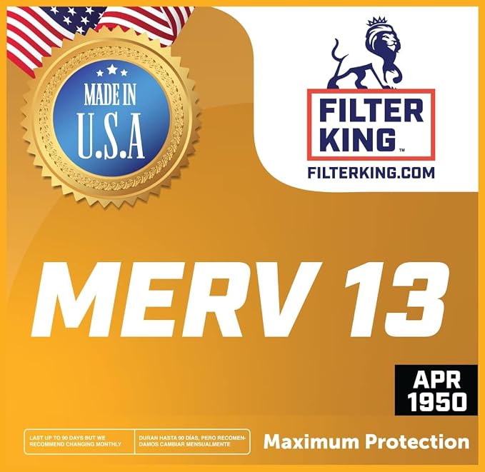 Filter King Air Filters 7.75x25.75x1 | 4-PACK | MERV 13 HVAC Pleated AC Furnace - Image 2
