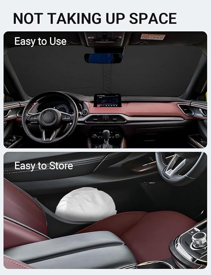 Proadsy 2026 Upgrade Front Windshield Sun Shade Foldable Sunshade Protector - Image 9