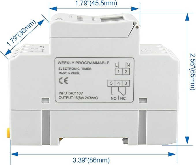 Baomain THC15A AC 110V Digital LCD Power Programmable Timer Time Switch Relay - Image 2