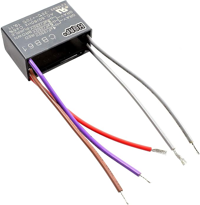 HQRP Capacitor CBB61 fits Harbor Breeze Ceiling Fan 4uf+5uf+5uf 5-Wire UL Listed - Image 2