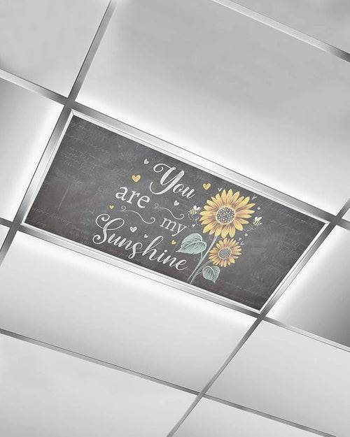 1 Pack Retro Sunflower Fluorescent Light Covers You are My Sunshine Yellow by Unknown