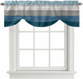 Blue Ombre Wooden Tie Up Valance Curtains by Unknown