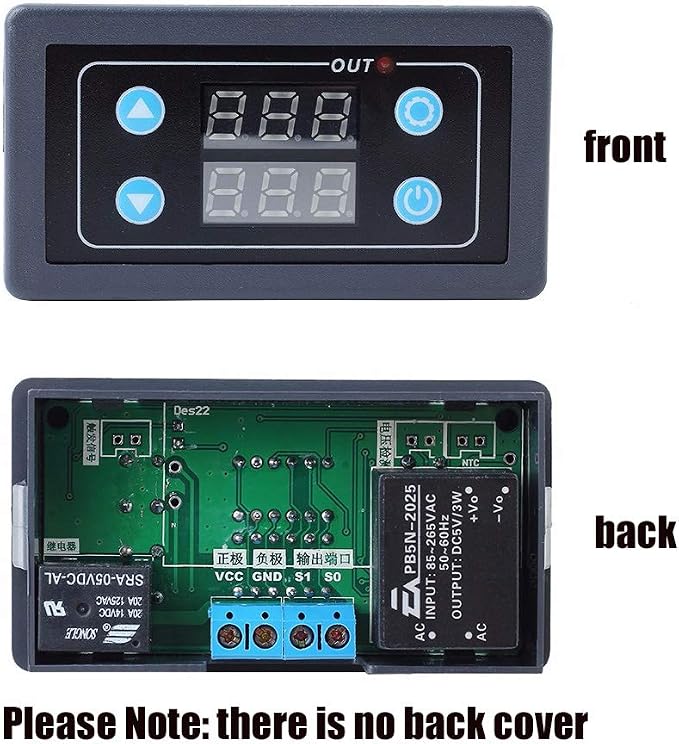 ICSTATION Delay Relay Module, AC 85V-265V Time Delay Switch 0-999s/min/h Timer - Image 7