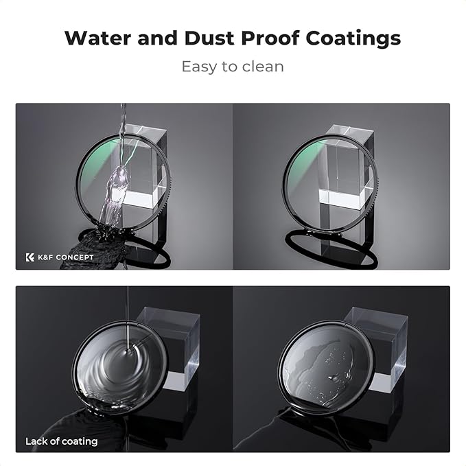 K&F CONCEPT 77mm Circular Polarizers Filter & MC UV Protection Filter Kit - Image 6