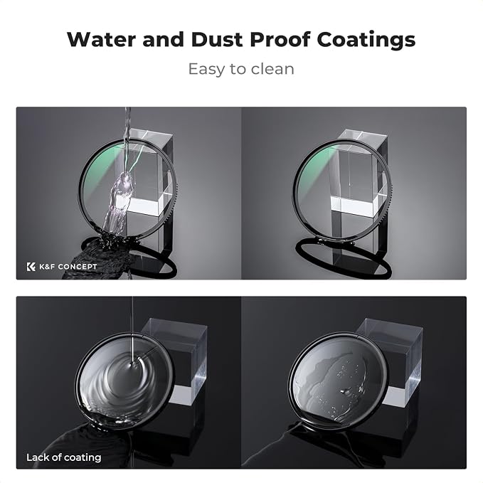 K&F CONCEPT 62mm Circular Polarizers Filter & MC UV Protection Filter Kit - Image 6