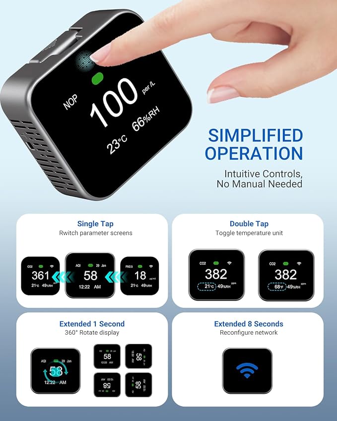 Air Quality Monitor Plug-in, Portable Air Tester - Image 7
