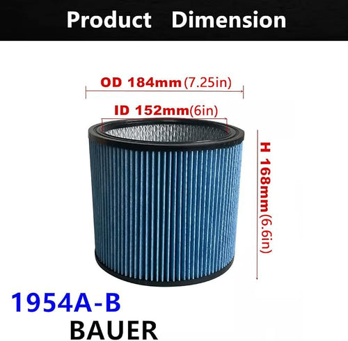 1 PACK brikiwee 1954A-B Replacement Cartridge Vacuum Fine Dust HEPA filter - Image 2