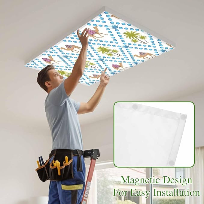 3 Pack Fluorescent Light Cover, Camels Palm Trees Light Covers - Image 3