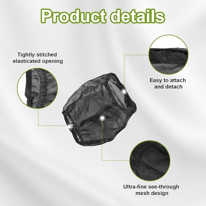 Dickno 2 PCS Air Filter Cover for Car, Dustproof Cold Air Filter Protective - Image 3