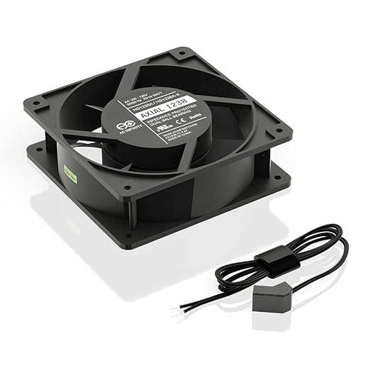 AC Infinity AXIAL 1238W, Muffin Fan, 120V AC 120mm x 38mm High Speed, - Image 2