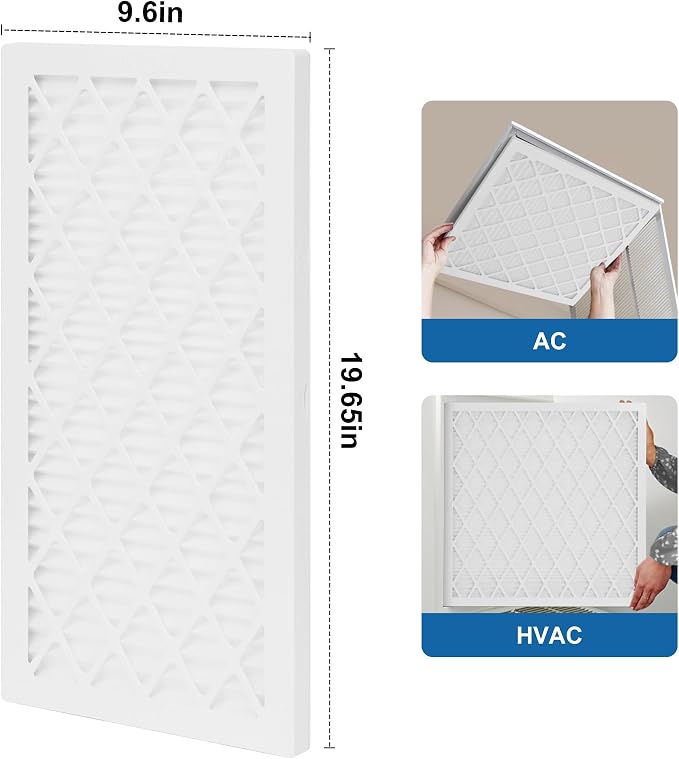 10x20x1 MERV 11 Air Filter, Quality AC/HVAC Furnace Filter，2 Reusable ABS Frame - Image 2