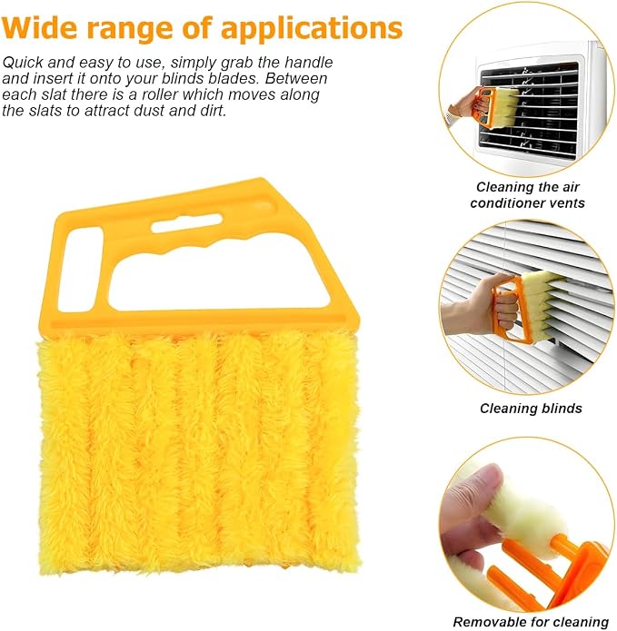 3PCS Blind Cleaner Duster Tool, 7 Fingers Microfiber Handheld Shutter Cleaning - Image 4