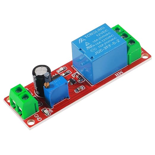 Dorhea 6PCS NE555 DC 12V Delay Timer Relay Switch Module Adjustable 0-10 - Image 2