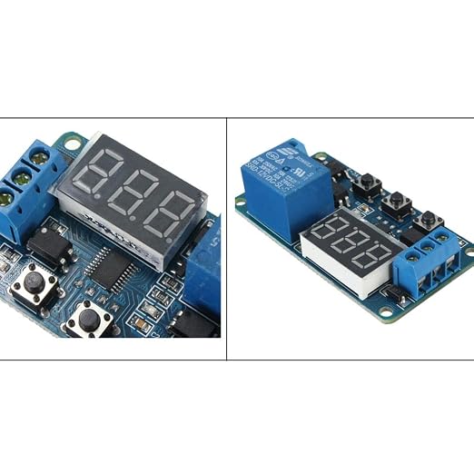 1Pcs Automation DC 12V Time Delay Relay Module LED Display Digital Delay Timer - Image 6